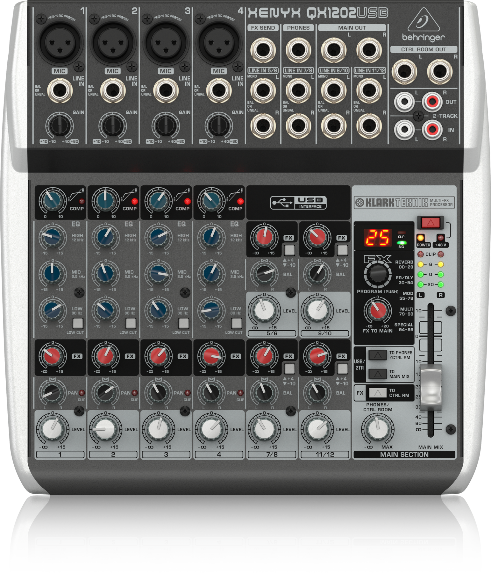 BEHRINGER QX1202USB 12 Kanal Efektli Mikser