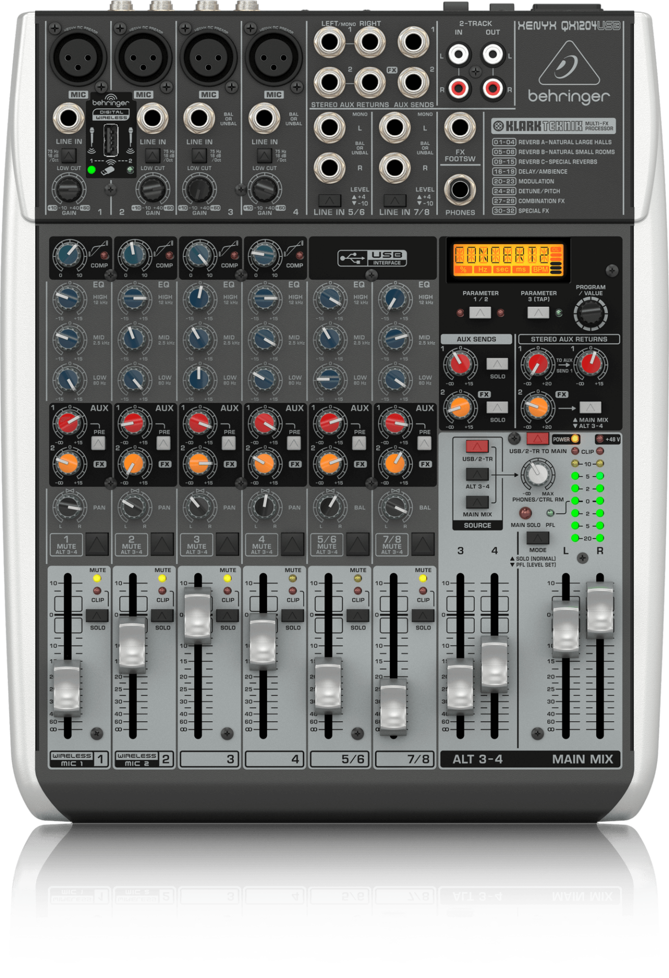 BEHRINGER QX1204USB 12 Kanal Efektli Mikser