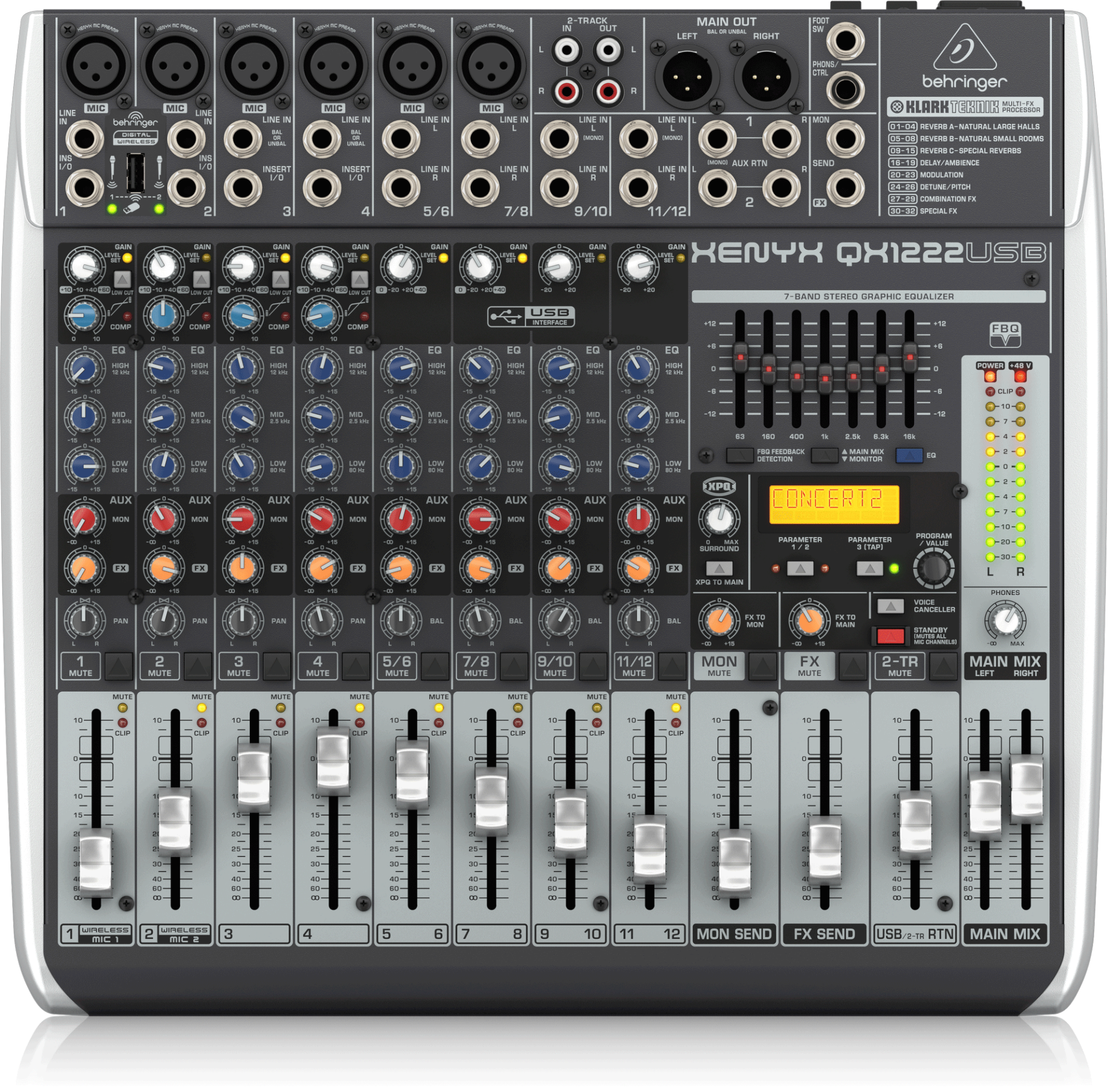 BEHRINGER QX1222USB 16 Kanal Efektli Mikser
