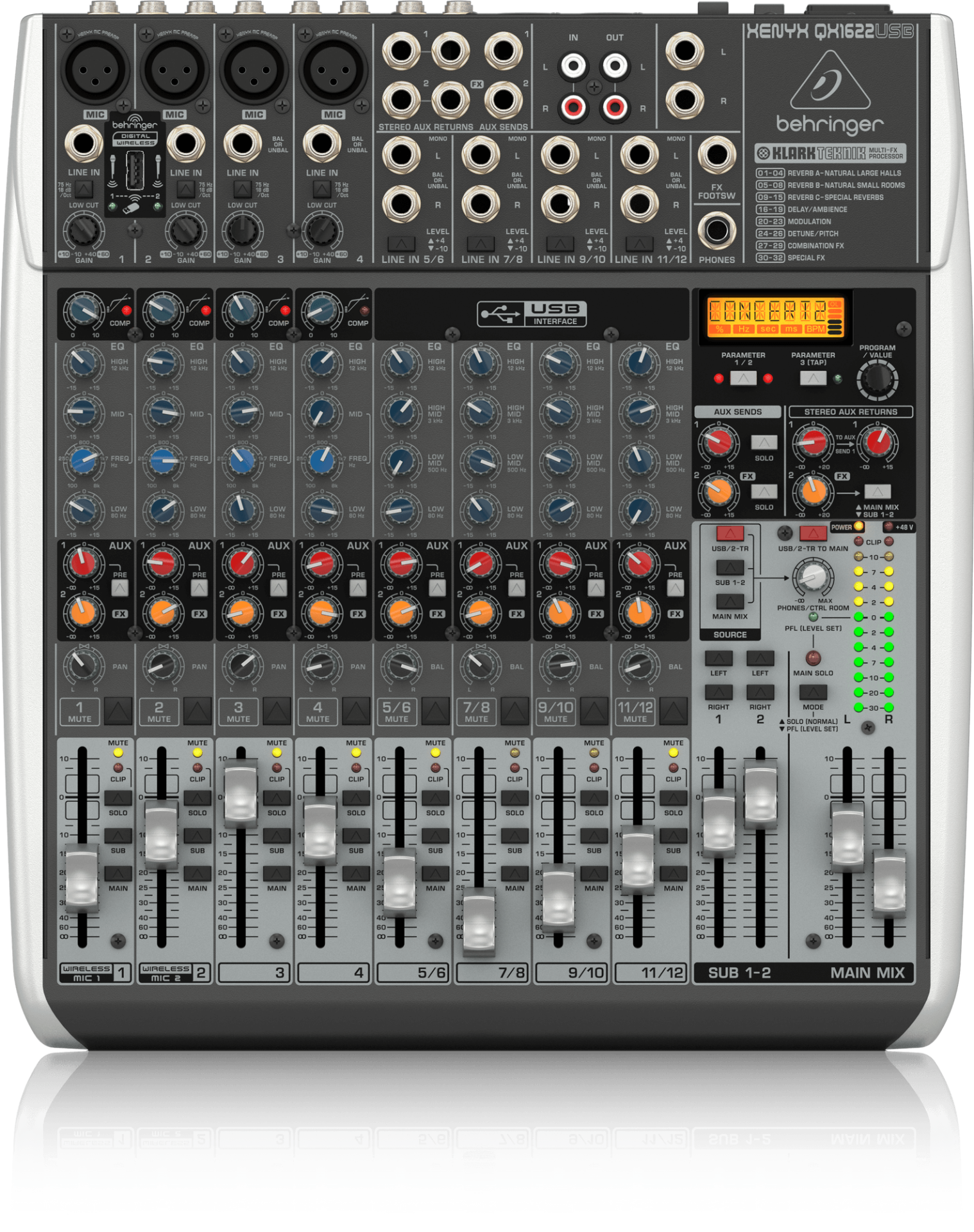 BEHRINGER QX1622USB 16 Kanal Efektli Mikser