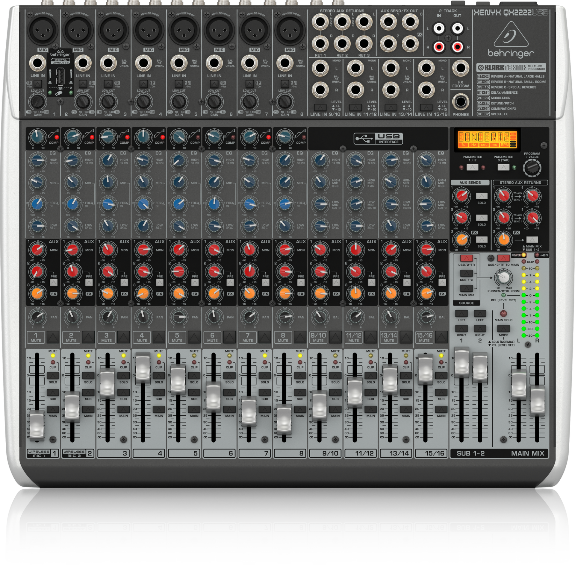 BEHRINGER QX2222USB 22 Kanal Efektli Mikser