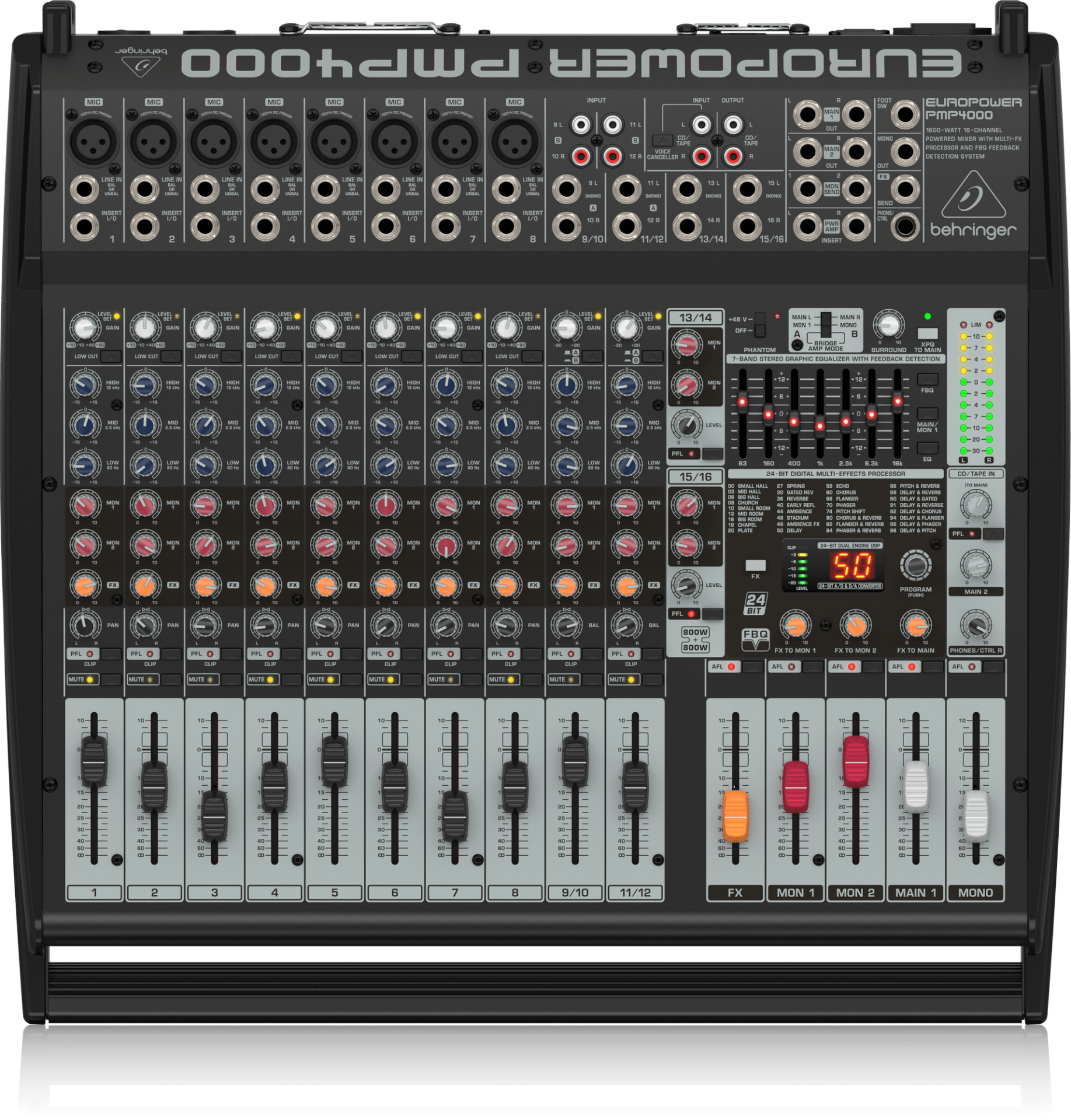 BEHRINGER PMP4000 1600 Watt 16 Kanal Power Mikser